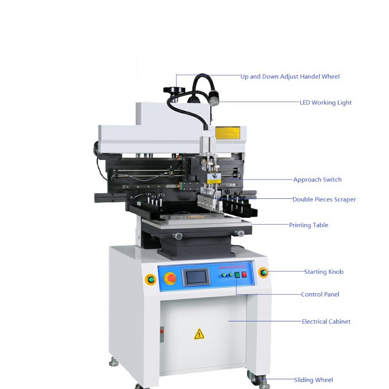 S600 semi-auto screen solder paste printer machine